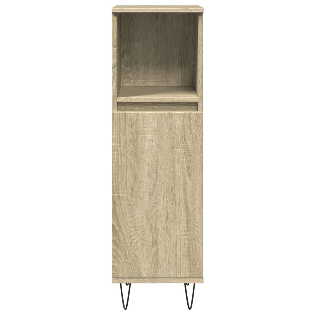 Set Mobili da Bagno 3 pz Rovere Sonoma in Legno Multistrato | homemem39