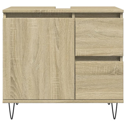 Set Mobili da Bagno 3 pz Rovere Sonoma in Legno Multistrato | homemem39