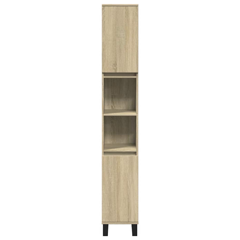 Set Mobili da Bagno 3 pz Rovere Sonoma in Legno Multistrato | homemem39