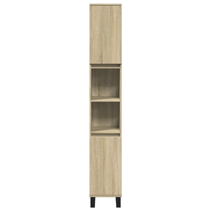 Set Mobili da Bagno 3 pz Rovere Sonoma in Legno Multistrato | homemem39