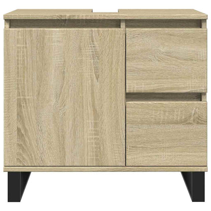 Set Mobili da Bagno 3 pz Rovere Sonoma in Legno Multistrato | homemem39