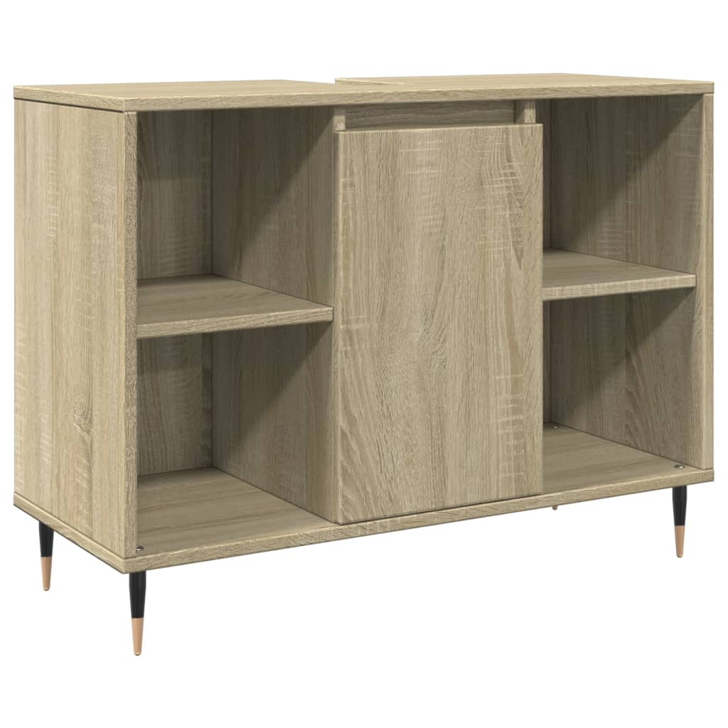 Set Mobili da Bagno 3 pz Rovere Sonoma in Legno Multistrato | homemem39