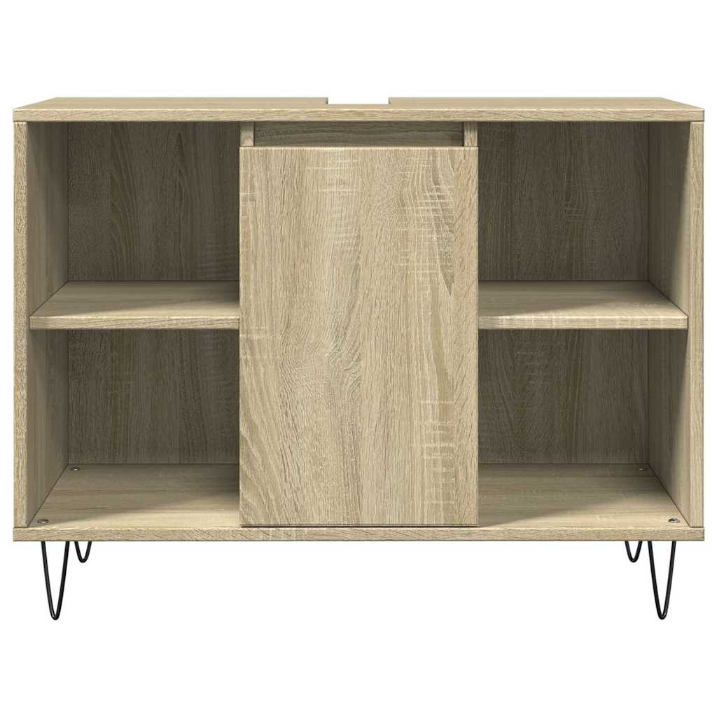 Set Mobili da Bagno 3 pz Rovere Sonoma in Legno Multistrato | homemem39