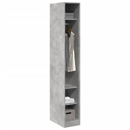 Armadio Grigio Cemento 30x50x200 cm in Legno Multistrato - homemem39