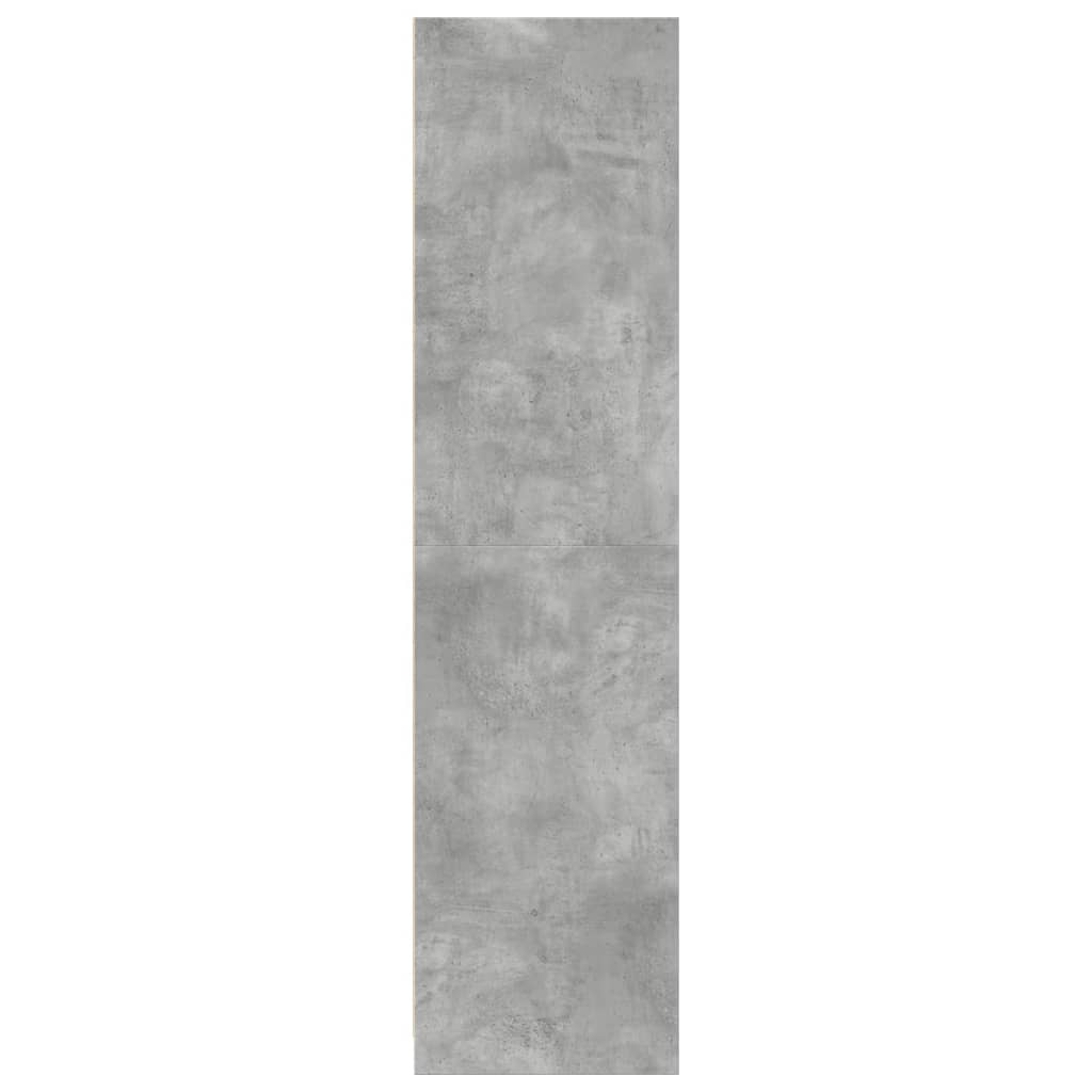 Armadio Grigio Cemento 30x50x200 cm in Legno Multistrato