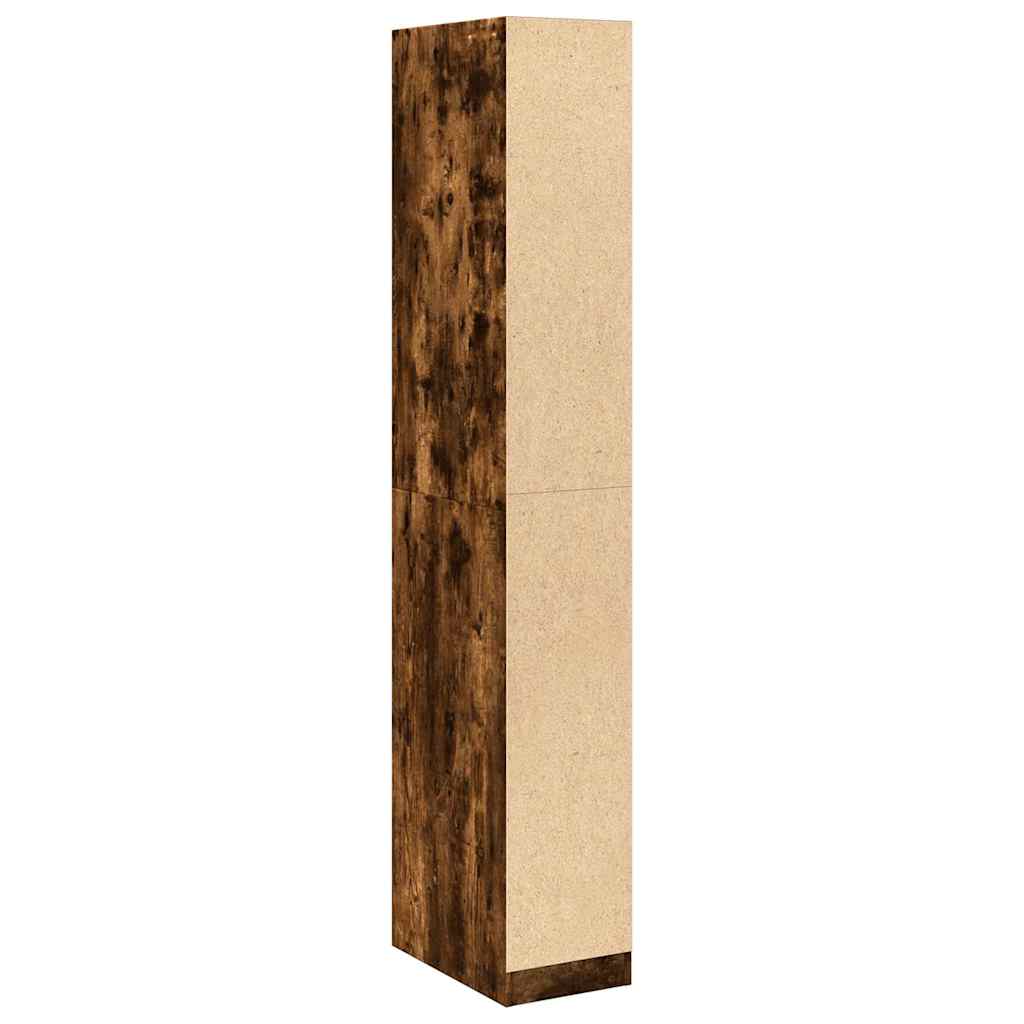 Armadio Rovere Fumo 30x50x200 cm in Legno Multistrato