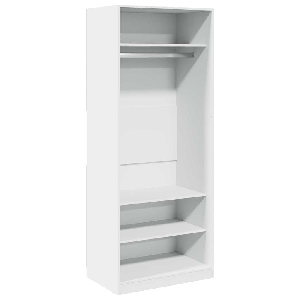 Armadio Bianco 80x50x200 cm in Legno Multistrato | homemem39