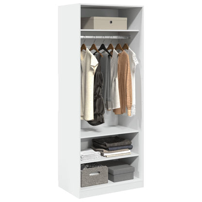 Armadio Bianco 80x50x200 cm in Legno Multistrato | homemem39