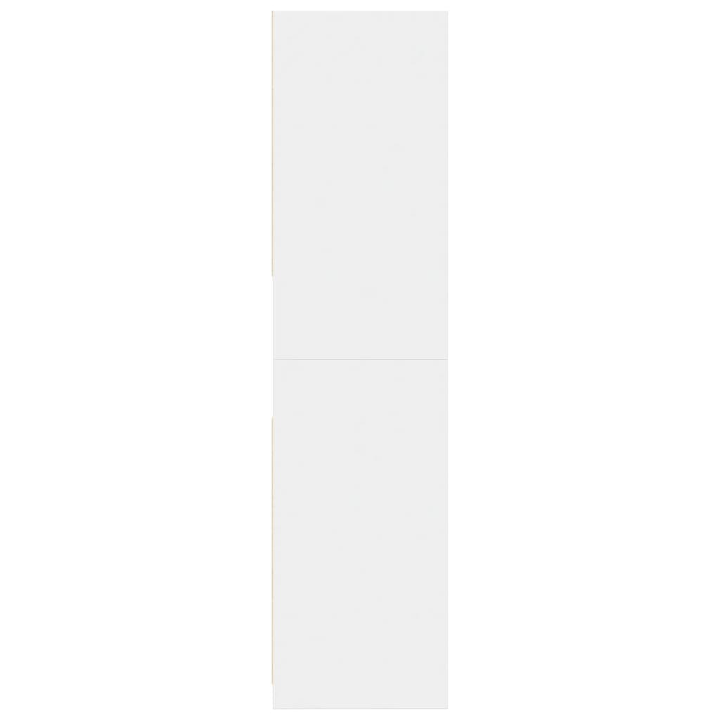 Armadio Bianco 80x50x200 cm in Legno Multistrato - homemem39