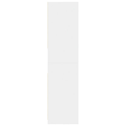 Armadio Bianco 80x50x200 cm in Legno Multistrato - homemem39