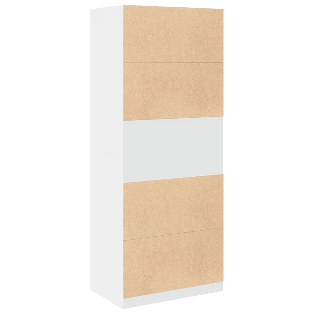 Armadio Bianco 80x50x200 cm in Legno Multistrato | homemem39