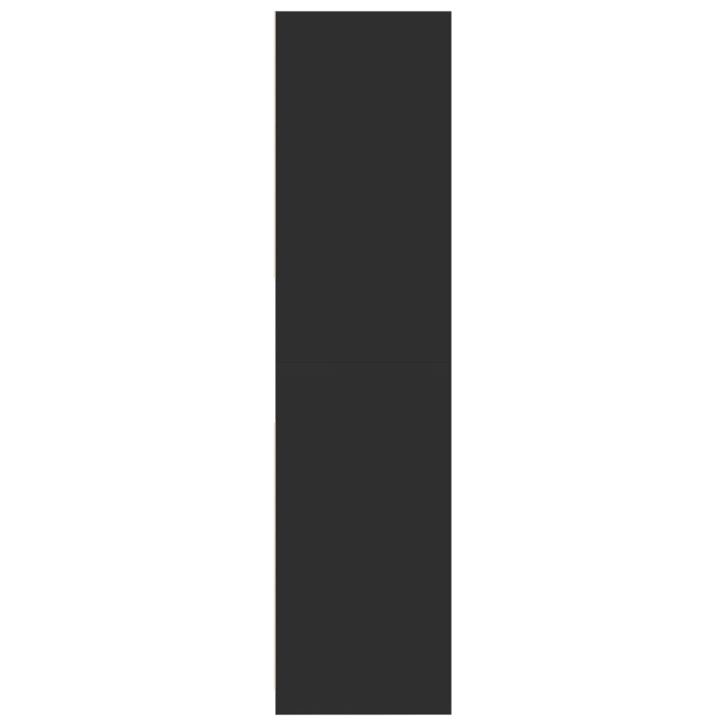 Armadio Nero 80x50x200 cm in Legno Multistrato - homemem39