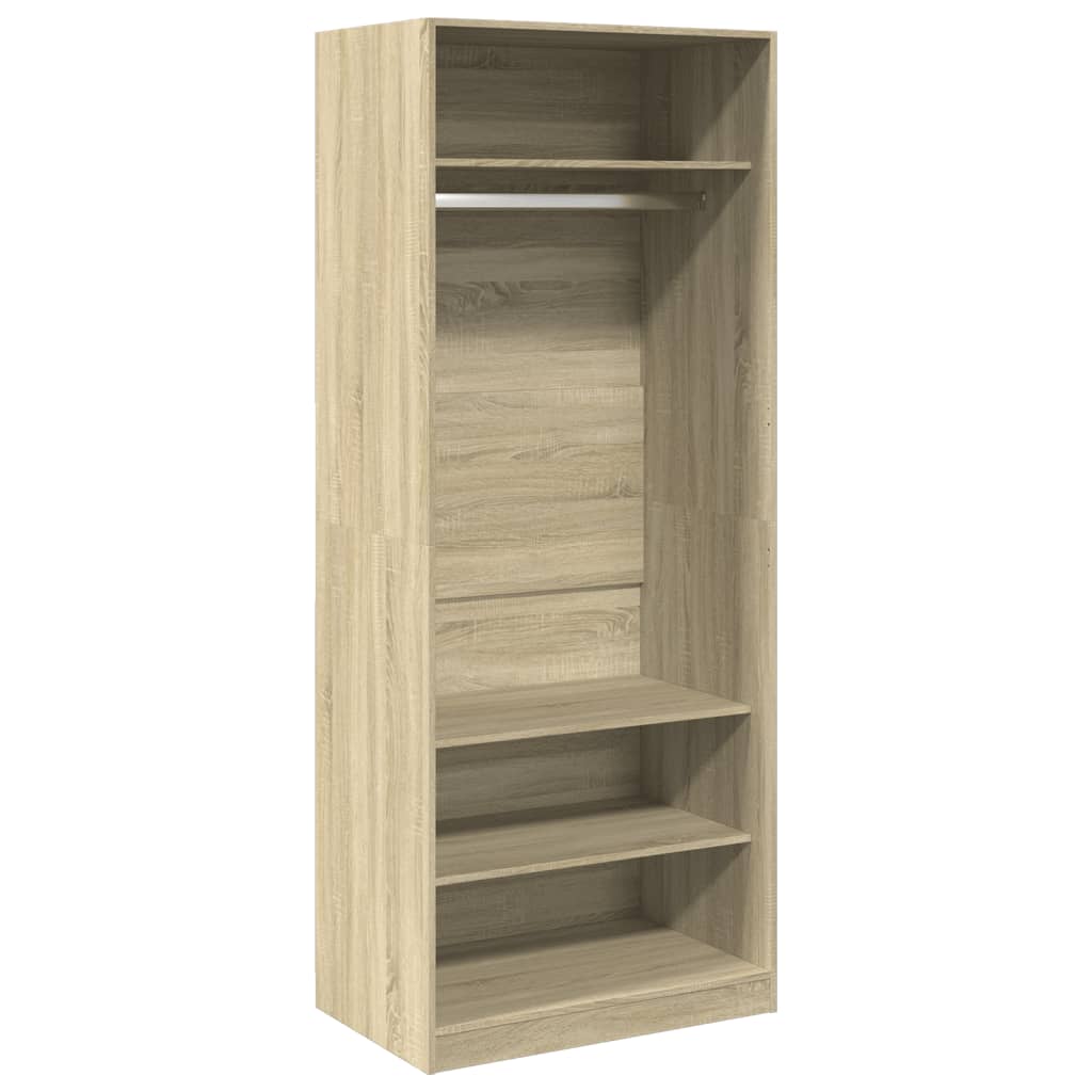 Armadio Rovere Sonoma 80x50x200 cm in Legno Multistrato