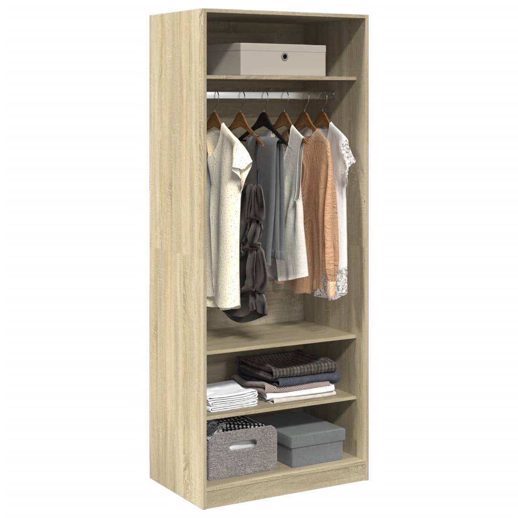 Armadio Rovere Sonoma 80x50x200 cm in Legno Multistrato | homemem39