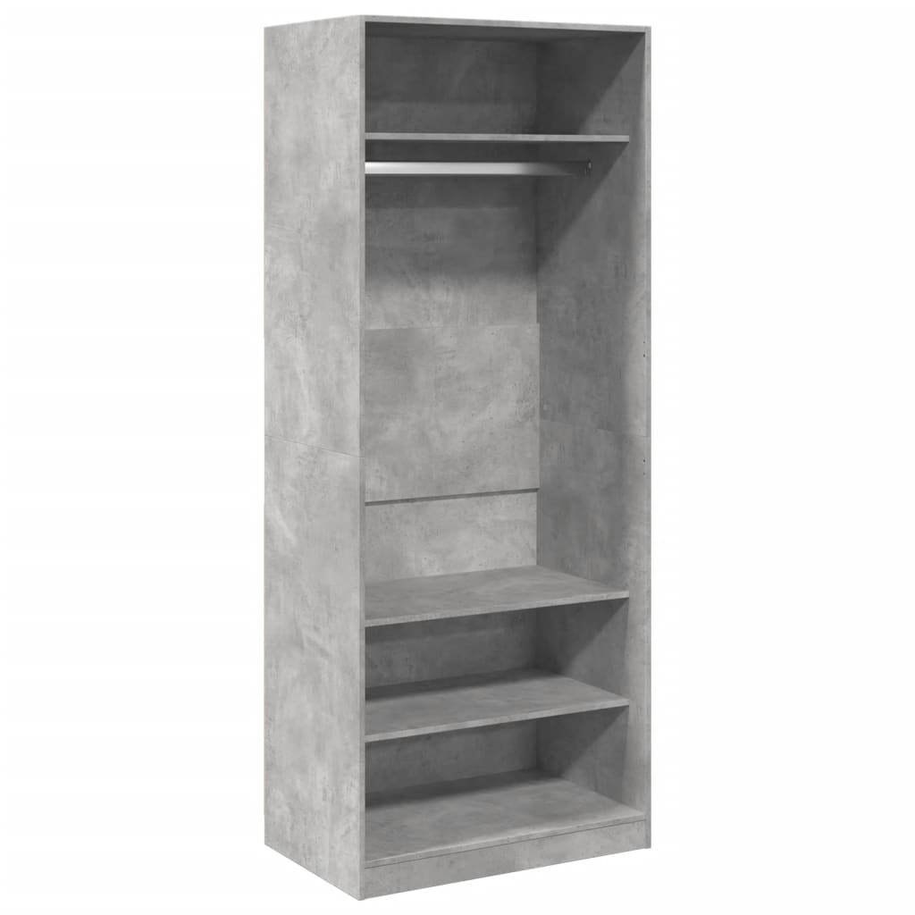 Armadio Grigio Cemento 80x50x200 cm in Legno Multistrato - homemem39