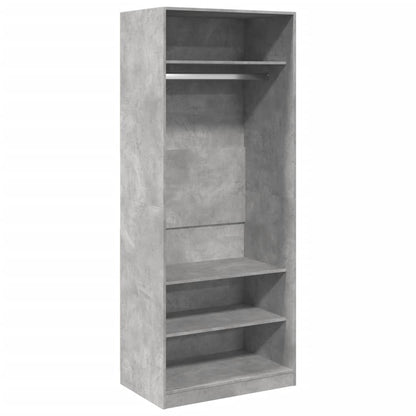 Armadio Grigio Cemento 80x50x200 cm in Legno Multistrato - homemem39