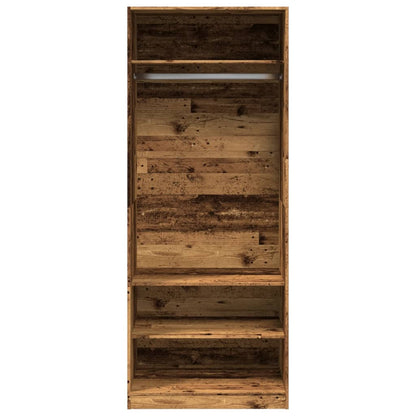 Armadio Legno Antico 80x50x200 cm in Legno Multistrato