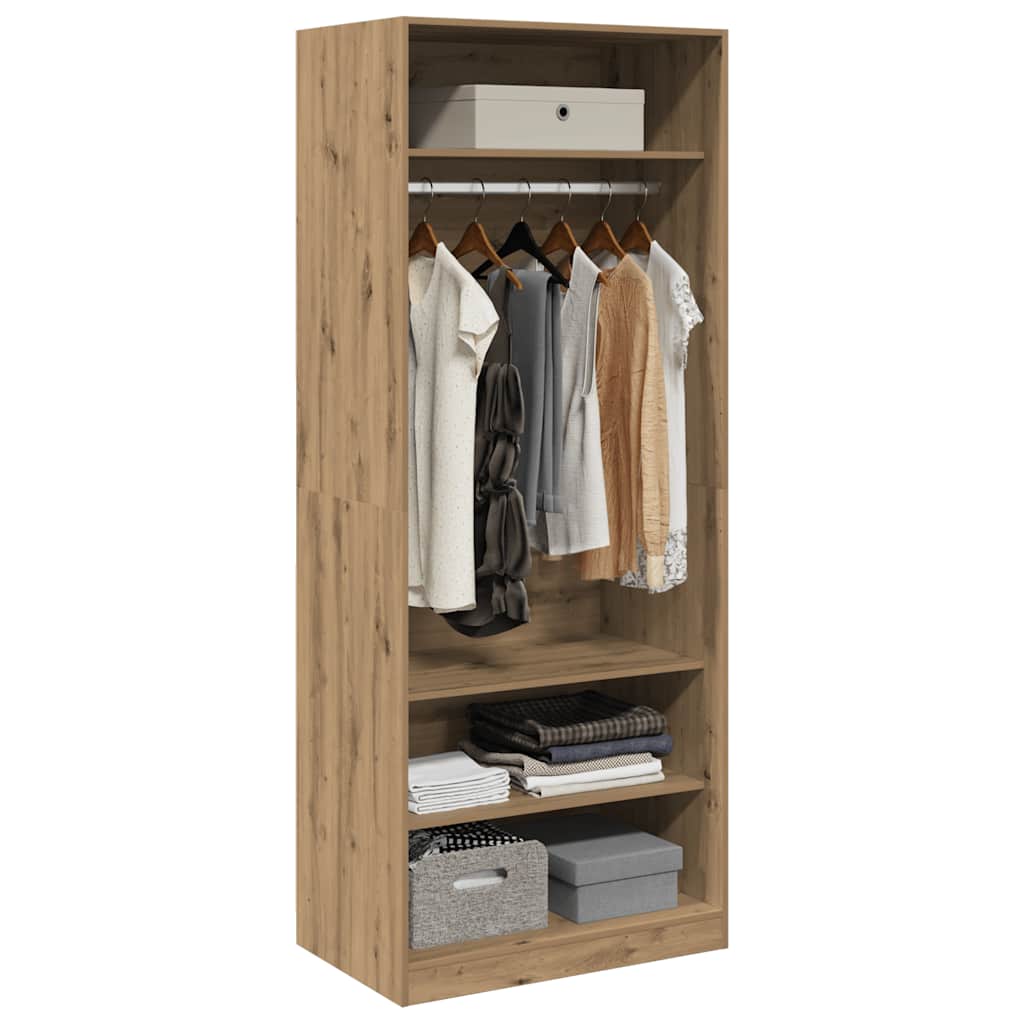Armadio Rovere Artigianale 80x50x200 cm in Legno Multistrato