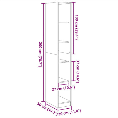 Armadio Bianco 30x50x200 cm in Legno tecnico | homemem39