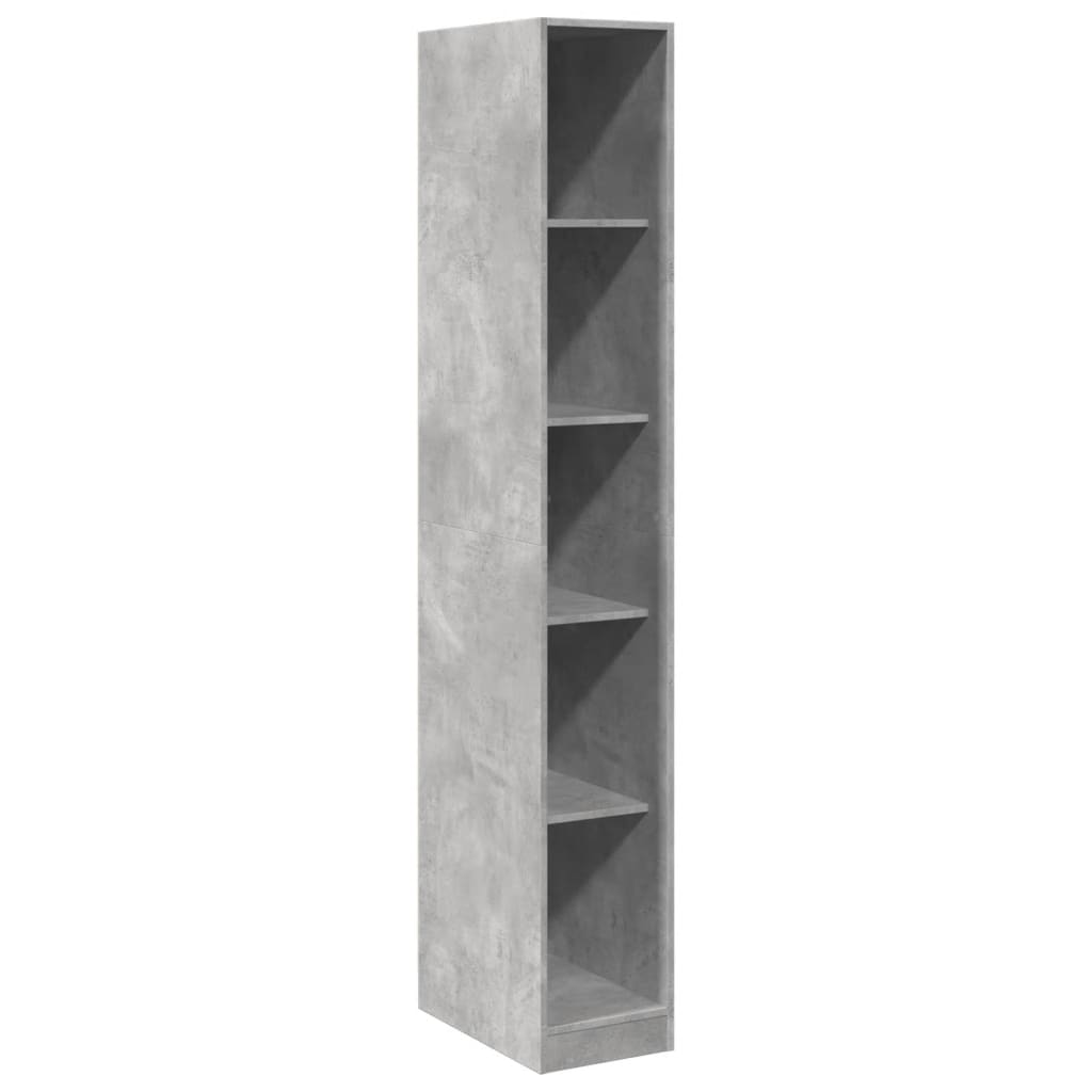 Armadio Grigio Cemento 30x50x200 cm in Legno tecnico