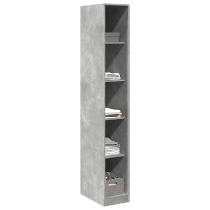 Armadio Grigio Cemento 30x50x200 cm in Legno tecnico