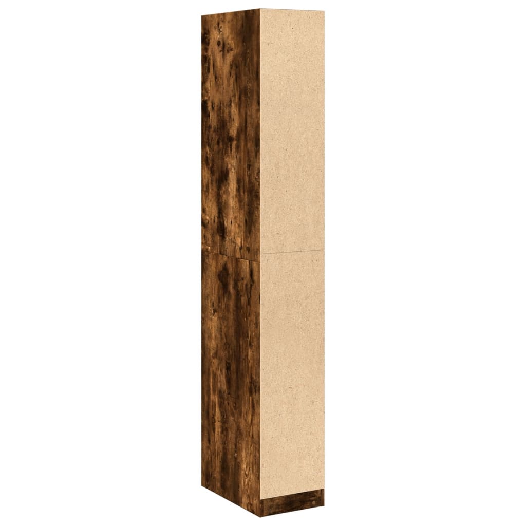 Armadio Rovere Fumo 30x50x200 cm in Legno tecnico