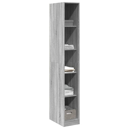 Armadio Grigio Sonoma 30x50x200 cm in Legno tecnico