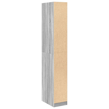 Armadio Grigio Sonoma 30x50x200 cm in Legno tecnico