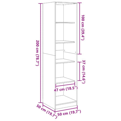 Armadio Bianco 50x50x200 cm in Legno tecnico