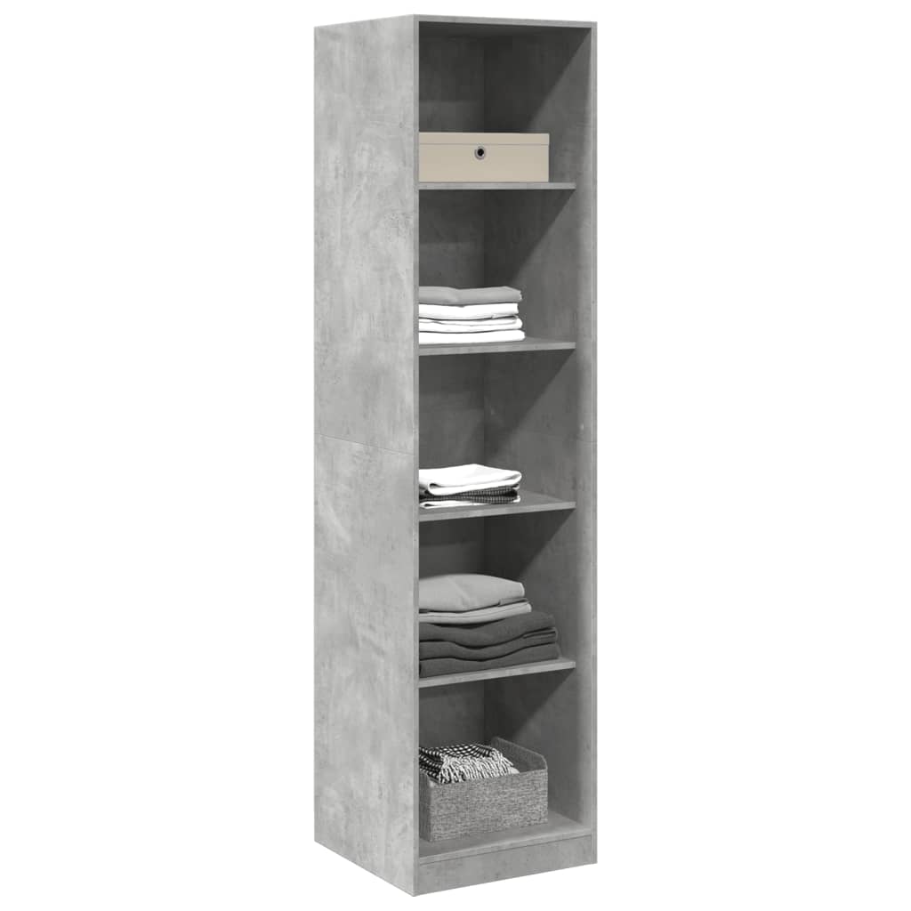 Armadio Grigio Cemento 50x50x200 cm in Legno tecnico
