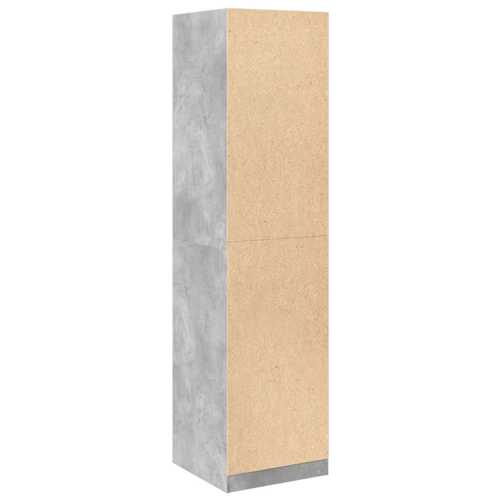 Armadio Grigio Cemento 50x50x200 cm in Legno tecnico - homemem39