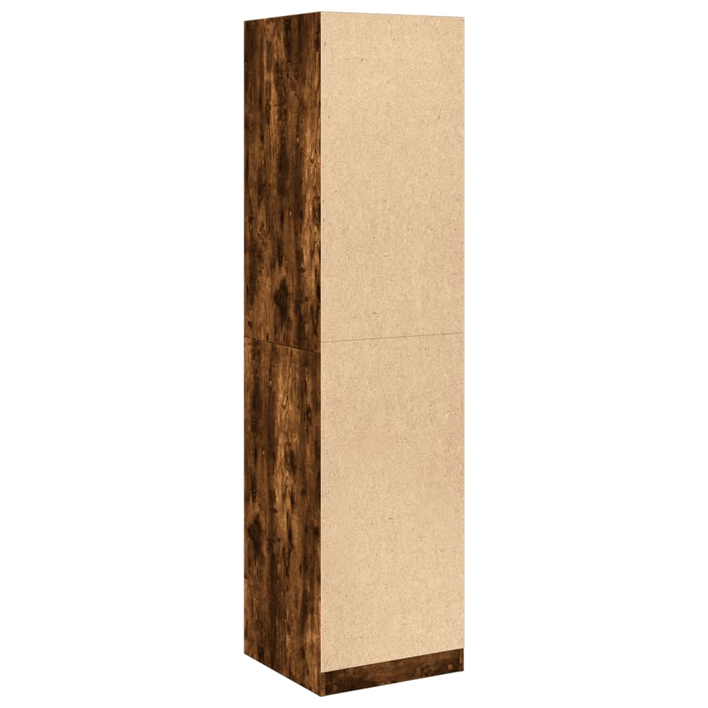 Armadio Rovere Fumo 50x50x200 cm in Legno tecnico