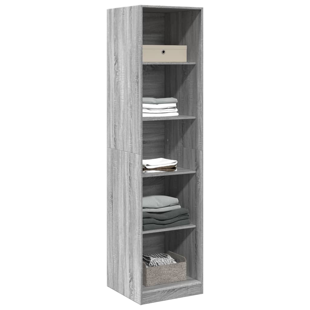 Armadio Grigio Sonoma 50x50x200 cm in Legno tecnico - homemem39