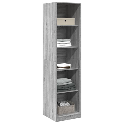 Armadio Grigio Sonoma 50x50x200 cm in Legno tecnico - homemem39