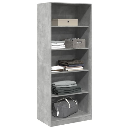 Armadio Grigio Cemento 80x50x200 cm in Legno tecnico