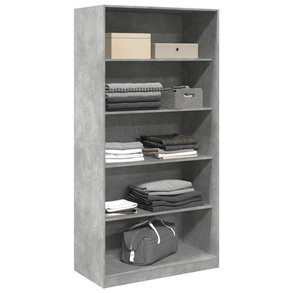 Armadio Grigio Cemento 100x50x200 cm in Legno tecnico | homemem39