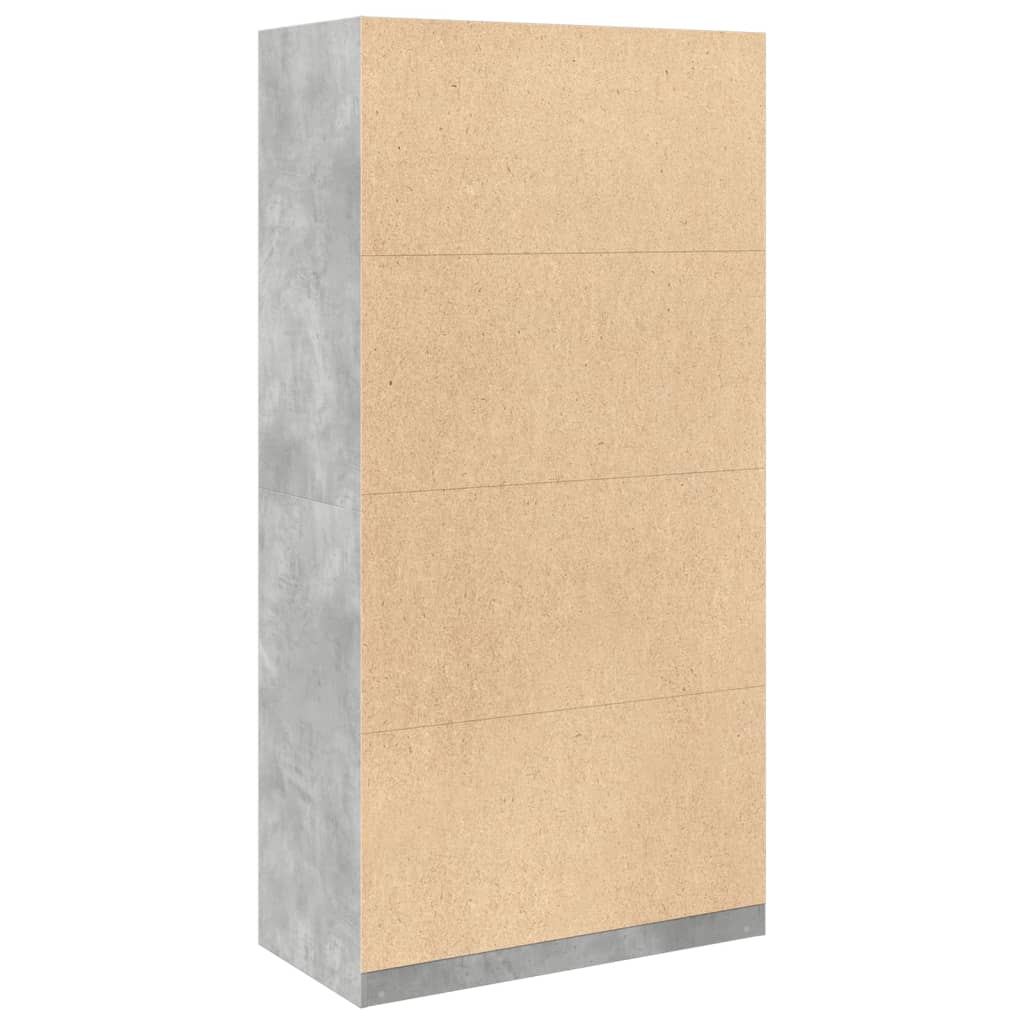 Armadio Grigio Cemento 100x50x200 cm in Legno tecnico | homemem39