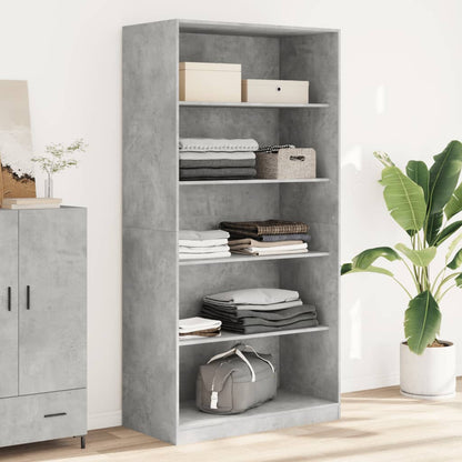 Armadio Grigio Cemento 100x50x200 cm in Legno tecnico | homemem39