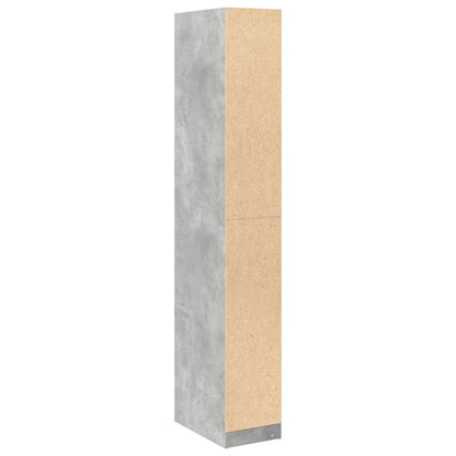 Armadio Grigio Cemento 30x50x200 cm in Legno Multistrato - homemem39