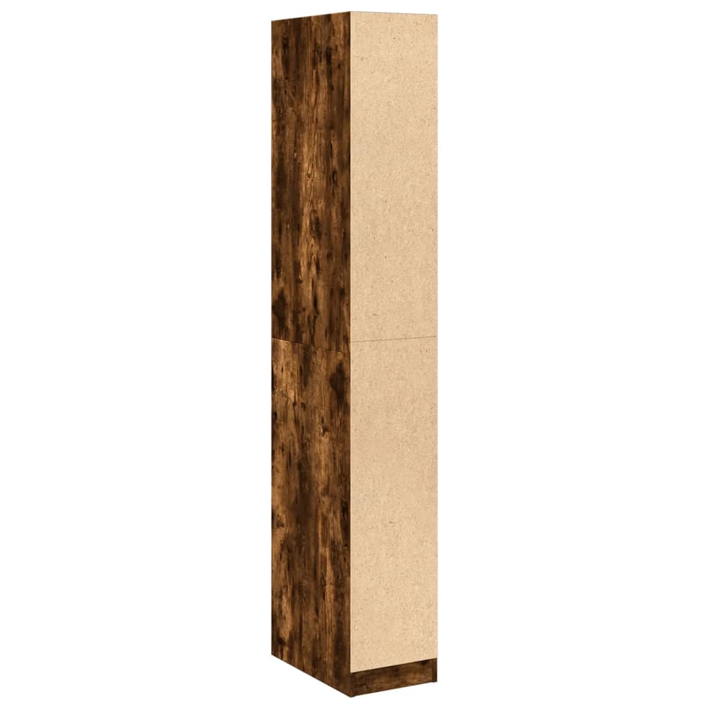 Armadio Rovere Fumo 30x50x200 cm in Legno Multistrato | homemem39
