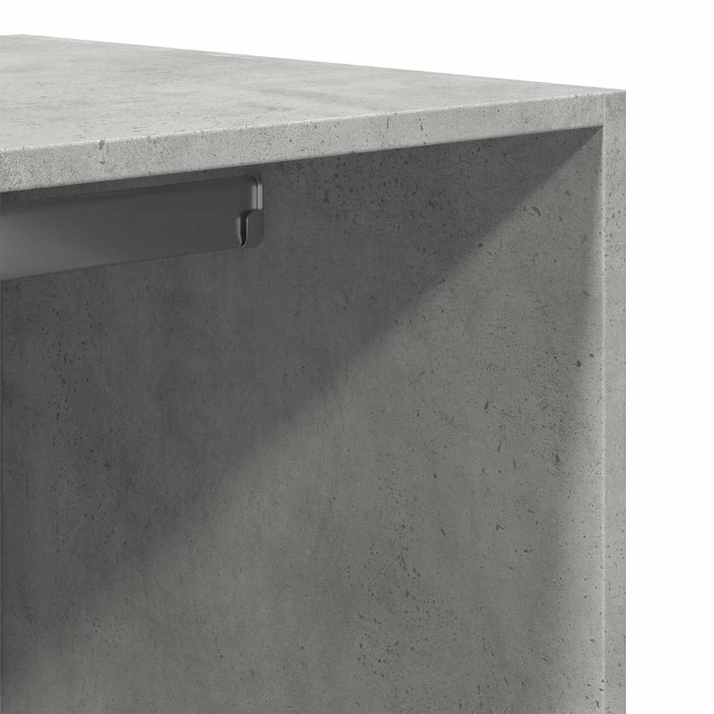 Armadio Grigio Cemento 80x50x200 cm in Legno Multistrato