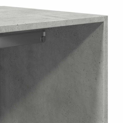 Armadio Grigio Cemento 80x50x200 cm in Legno Multistrato