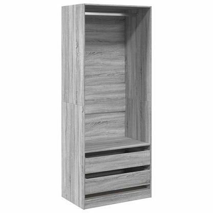 Armadio Grigio Sonoma 80x50x200 cm in Legno Multistrato | homemem39