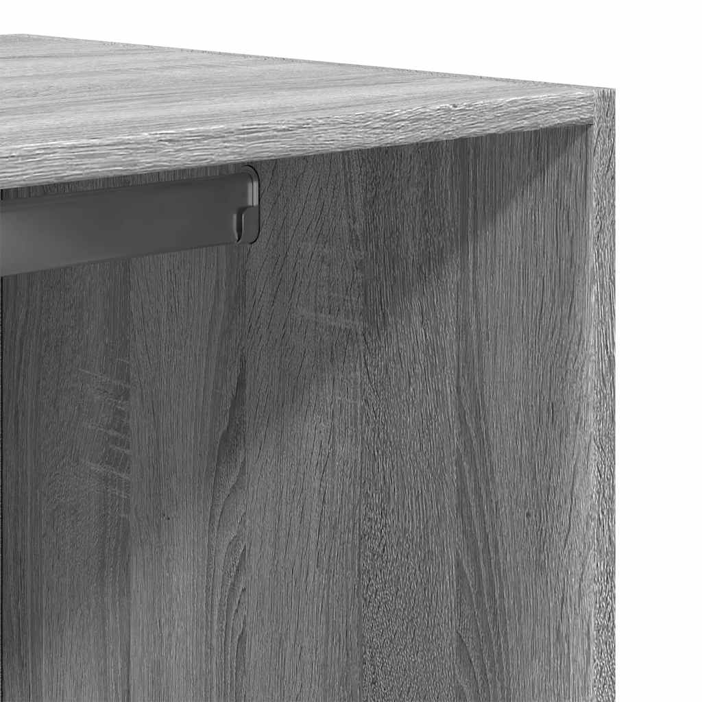 Armadio Grigio Sonoma 80x50x200 cm in Legno Multistrato | homemem39