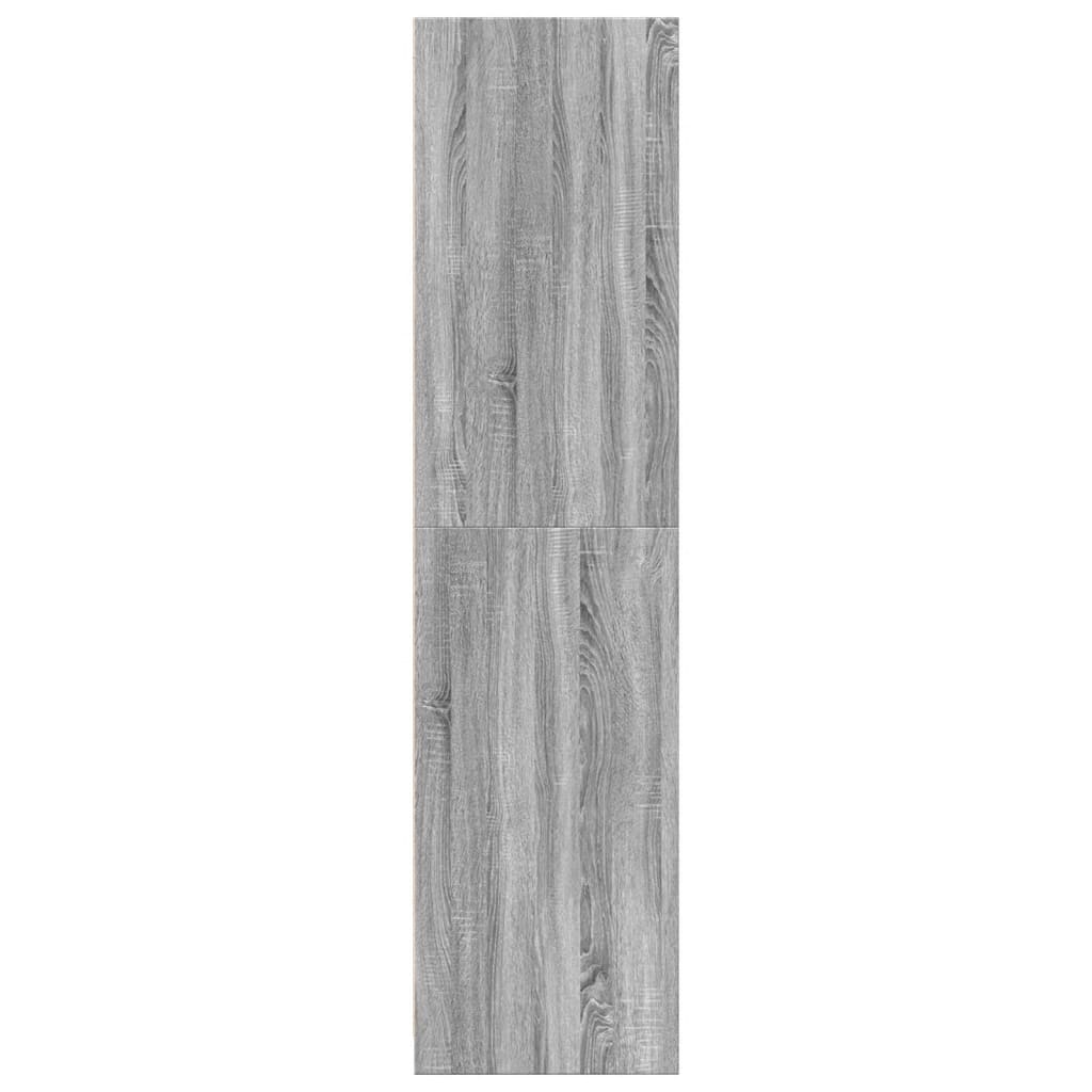 Armadio Grigio Sonoma 80x50x200 cm in Legno Multistrato - homemem39