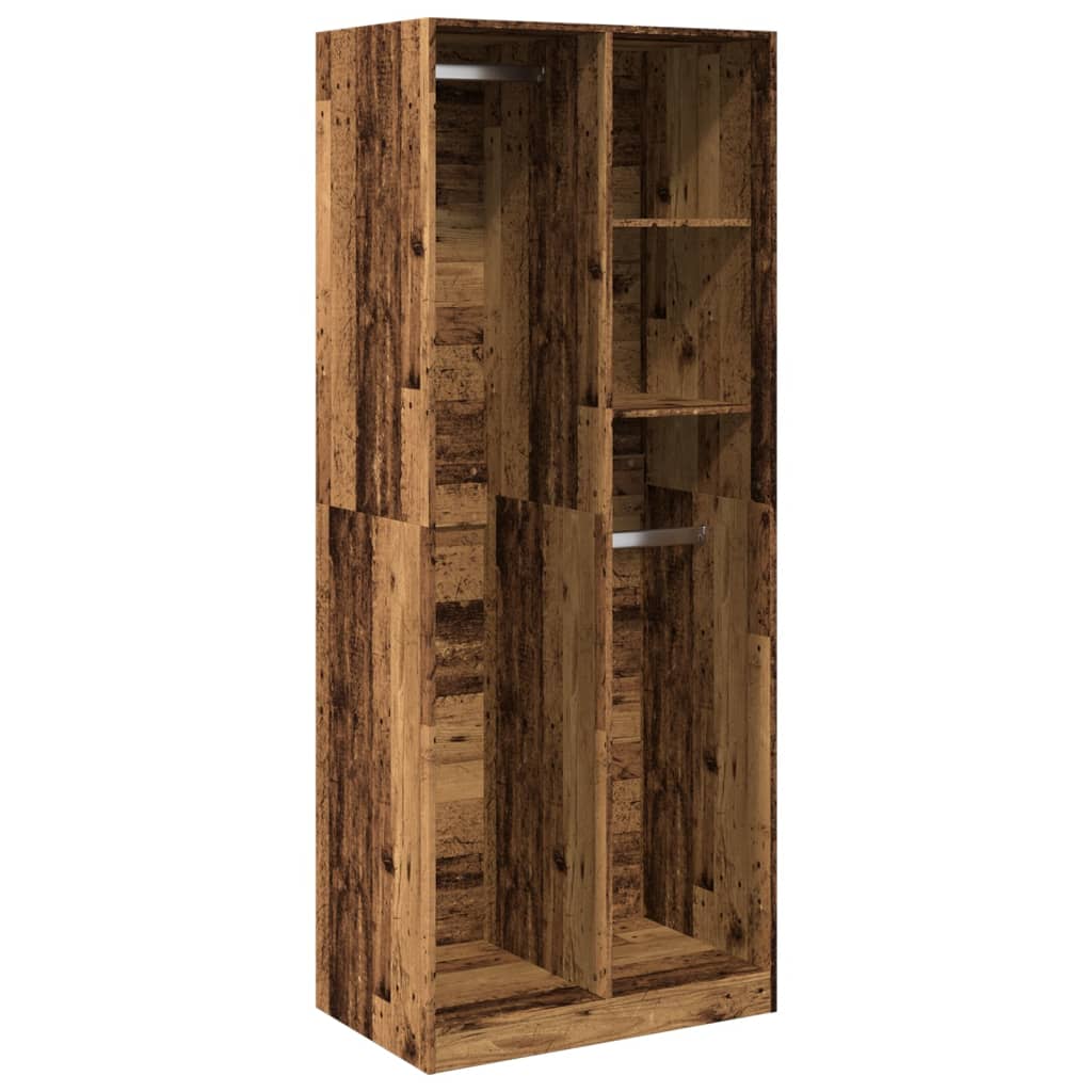 Armadio Legno Antico 80x50x200 cm in Legno Multistrato - homemem39