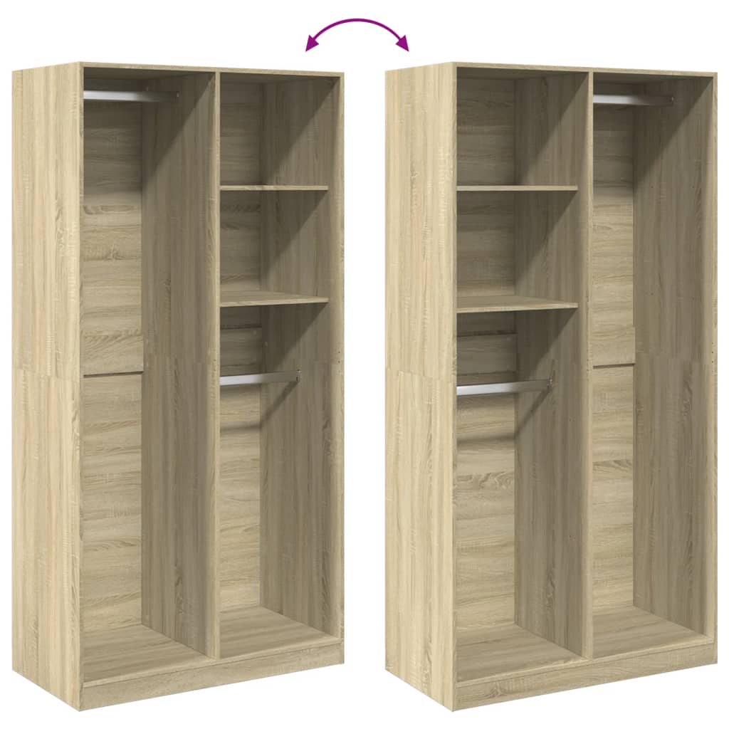 Armadio Rovere Sonoma 100x50x200 cm in Legno Multistrato | homemem39