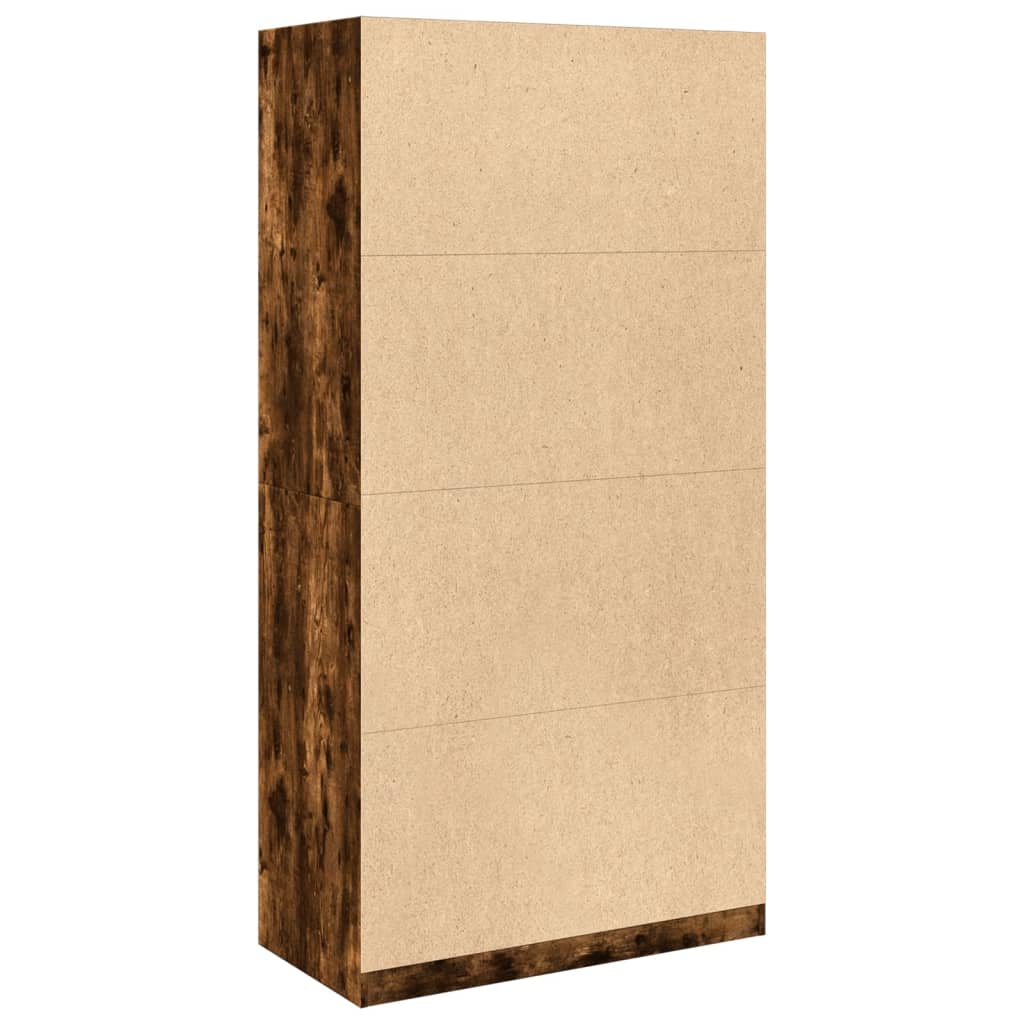 Armadio Rovere Fumo 100x50x200 cm in Legno Multistrato | homemem39