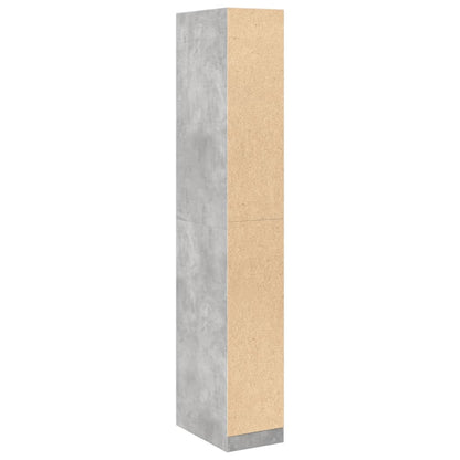 Armadio Grigio Cemento 30x50x200 cm in Legno Multistrato | homemem39