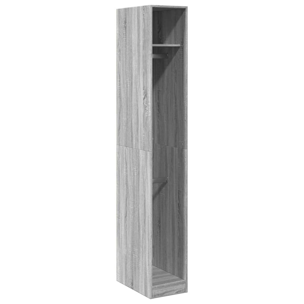 Armadio Grigio Sonoma 30x50x200 cm in Legno Multistrato | homemem39